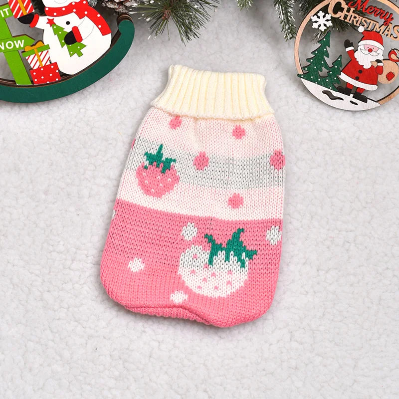 Christmas Cat Sweater Winter Warm Pet Costume for Cats Kedi Katten Sphynx Clothing Mascotas Clothes for Dog Animals Ropa De Gato
