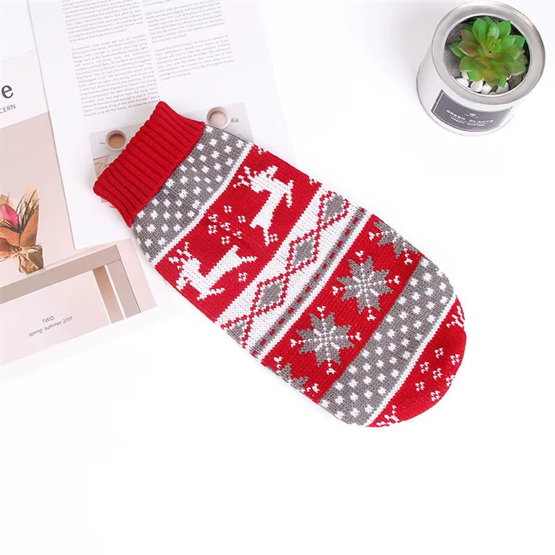 Christmas Cat Sweater Winter Warm Pet Costume for Cats Kedi Katten Sphynx Clothing Mascotas Clothes for Dog Animals Ropa De Gato