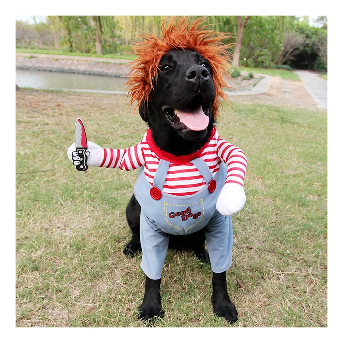 Pet Deadly Doll Dog Costume, Cosplay Halloween Christmas Funny Clothes Party Costume for Small Medium and Large Dogs